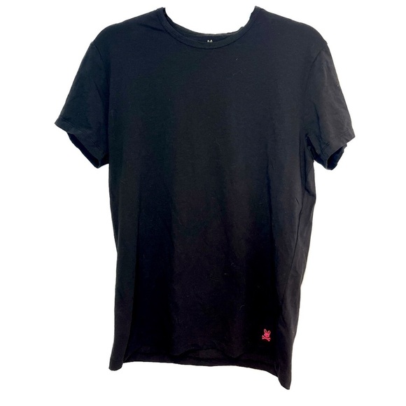 Psycho Bunny Basic Crew Neck Tee with Pink Contrast Bunny Logo Sz Small - Picture 1 of 7